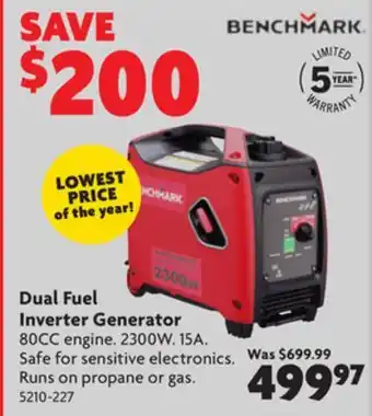 Home Hardware Dual fuel inverter generator offer