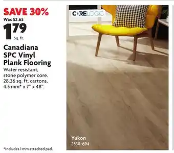 Home Hardware Canadiana spc vinyl plank flooring offer