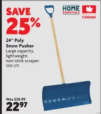 Home Hardware 24 poly snow pusher offer