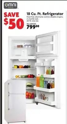 Home Hardware 18 cu. ft. refrigerator offer