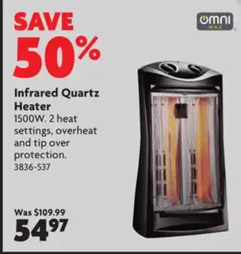 Home Hardware Infrared quartz heater offer