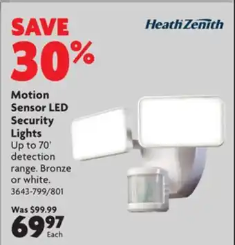 Home Hardware Motion sensor led security lights offer
