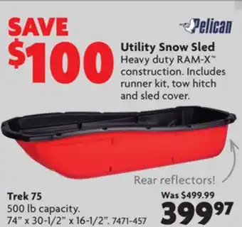 Home Hardware Trek 75 utility snow sled offer