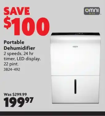 Home Hardware Portable dehumidifier offer