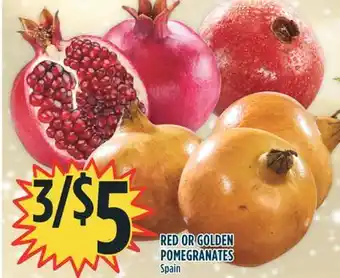 Marché Adonis Red or golden pomegranates offer