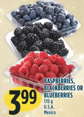 Marché Adonis Raspberries, blackberries or blueberries offer