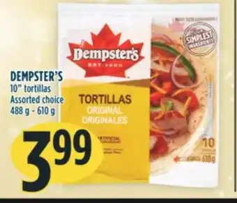 Marché Adonis Dempster's 10 tortillas offer