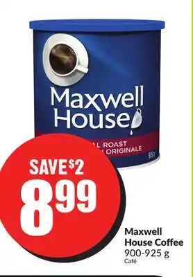 FreshCo Maxwell house coffee 900-925 g offer