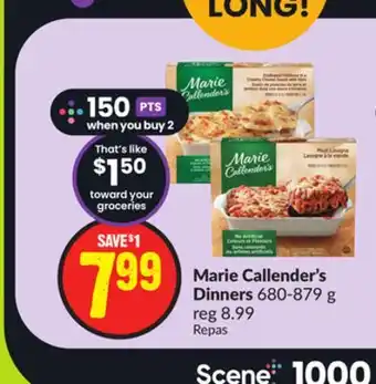FreshCo Marie callender's dinners 680-879 g offer