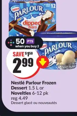 FreshCo Nestle parlour frozen dessert 1.5 l or novelties 6-12 pk offer