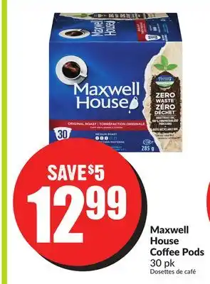 Chalo FreshCo Maxwell house coffee pods 30 pk offer