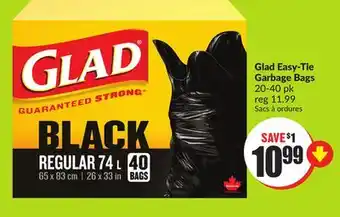 Chalo FreshCo Glad easy-tie garbage bags 20-40 pk offer