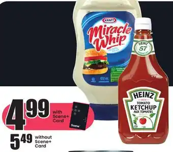 Chalo FreshCo Heinz ketchup 750 ml-1 l, kraft miracle whip 650-890 ml offer