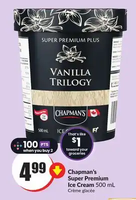 Chalo FreshCo Chapman's super premium ice cream 500 ml offer