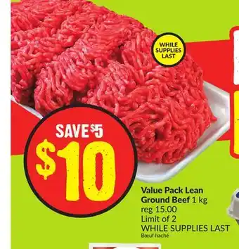 Chalo FreshCo Value pack lean ground beef 1 kg offer