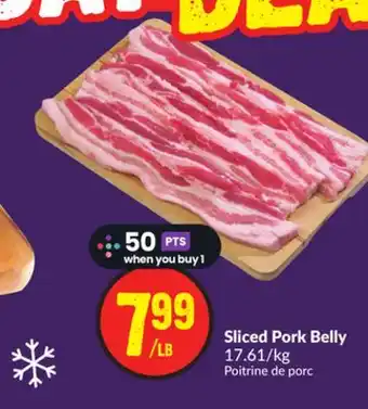 Chalo FreshCo Sliced pork belly 17.61/kg offer