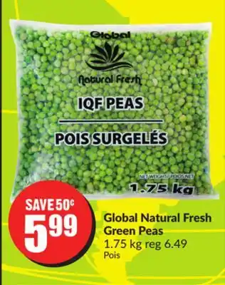 Chalo FreshCo Global natural fresh green peas 1.75 kg offer