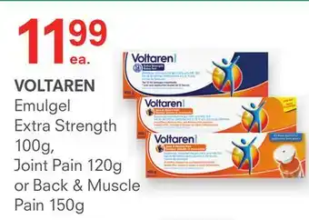 Remedy's RX Voltaren emulgel extra strength 100g, joint pain 120g or back & muscle pain 150g offer