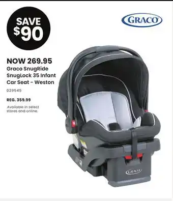 Graco snugride snuglock 35 infant car seat - weston