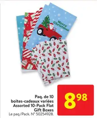 Walmart Assorted 10-pack flat gift boxes offer