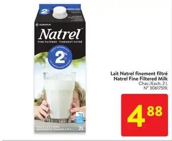 Walmart Natrel fine filtered milk offer