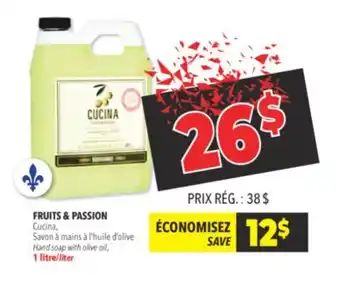 Familiprix Fruits & passion hand soap with olive oil offer