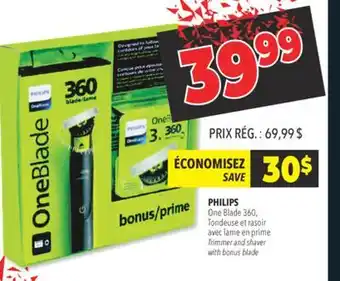 Familiprix Philips one blade 360, trimmer and shaver with bonus blade offer