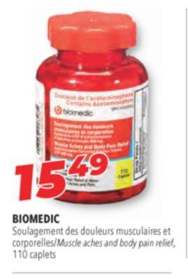 Familiprix Biomedic muscle aches and body pain relief offer