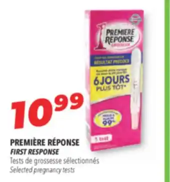 Familiprix Première réponse first response selected pregnancy tests offer