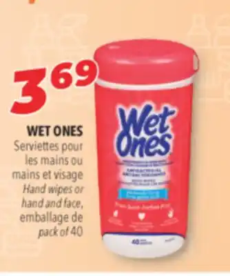Familiprix Wet ones hand wipes or hand and face offer
