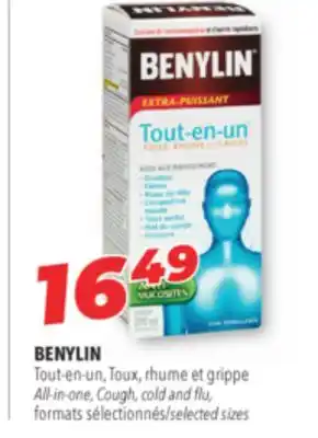 Familiprix Benylin all-in-one, cough, cold and flu, selected sizes offer