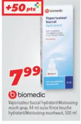 Familiprix Biomedic moisturizing mouth spray, 44 ml or moisturizing mouthwash, 500 ml offer