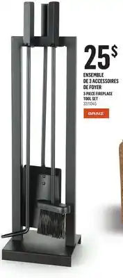 Canac 3-piece fireplace tool set offer