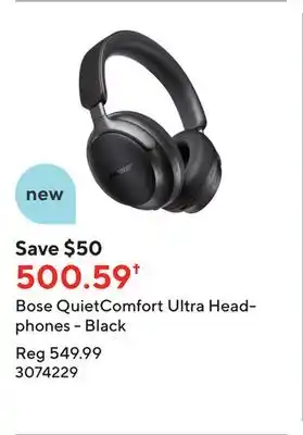 Staples Bose quietcomfort ultra headphones - black offer