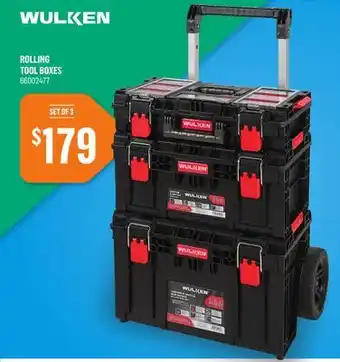 Canac Wulken rolling tool boxes offer
