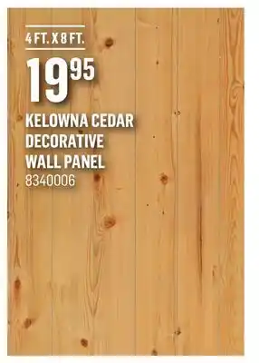 Canac Kelowna cedar decorative wall panel offer