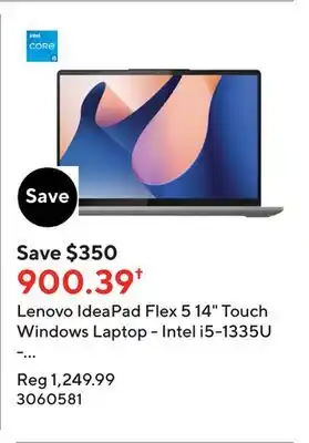 Staples Lenovo ideapad flex 5 14 touch windows laptop - intel i5-1335u - 16 gb ram - 512 gb ssd - windows 11 home offer