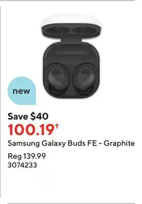 Staples Samsung galaxy buds fe - graphite offer
