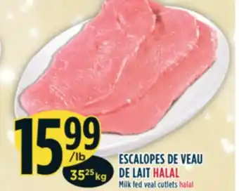 Marché Adonis Escalopes de veau de lait halal offer