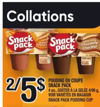 Marche Ami Pouding en coupe snack pack | snack pack pudding cup offer