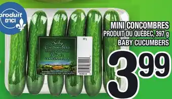 Marche Ami Mini concombres | baby cucumbers offer