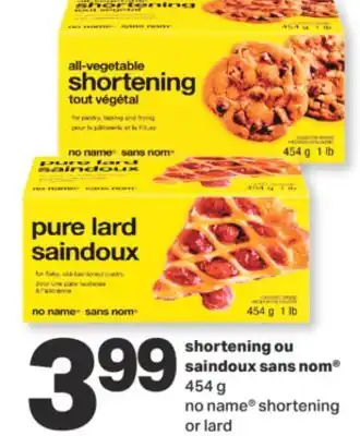 L'Intermarché Shortening ou saindoux, 454 g offer