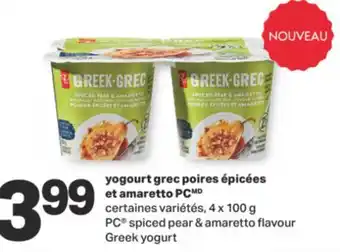 L'Intermarché Yogourt grec poires épicées et amaretto, 4 x 100 g offer
