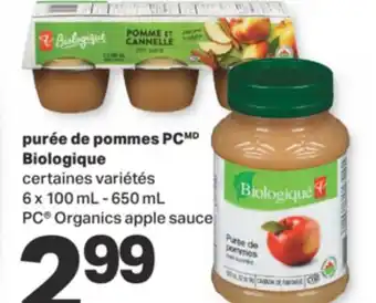 L'Intermarché Purée de pommes biologique, 6 x 100 ml - 650 ml offer