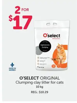 Mondou O'select original clumping clay litter for cats offer
