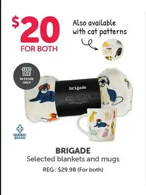 Mondou Brigade selected blankets and mugs offer
