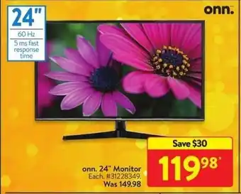 Walmart Onn 24" Monitor offer