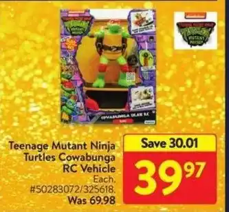 Walmart Teenage Mutant Ninja Turtles Cowabunga RC Vehicle offer