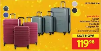 Walmart Jetstream 3-Piece Hardside Luggage Set Set offer