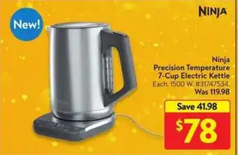 Walmart Ninja Precision Temperature 7-Cup Electric Kettle offer